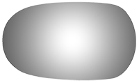 Burco - Burco 4729 Left Door Mirror Glass Only for Jaguar