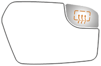 Burco - Burco 3928H Ford/Lincoln/Mercury Heated Right Upper Door Mirror GLASS ONLY