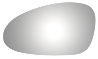 Burco - Burco 4389 Porsche Left Door Mirror GLASS ONLY