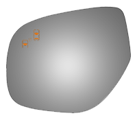 Burco - Burco 4550BC Mitsubishi Left Door Mirror GLASS ONLY