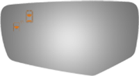 Burco - Burco 4554B Left Door Mirror Glass for 14-16 Cadillac CTS