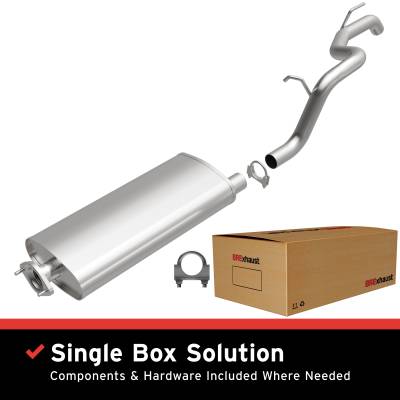 BRExhaust - BRExhaust 106-0012 Direct-Fit Exhaust System Replacement for 02-07 Jeep Liberty