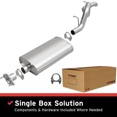 BRExhaust - BRExhaust 106-0002 Direct-Fit Replacement Exhaust for 97-06 Jeep Wrangler TJ