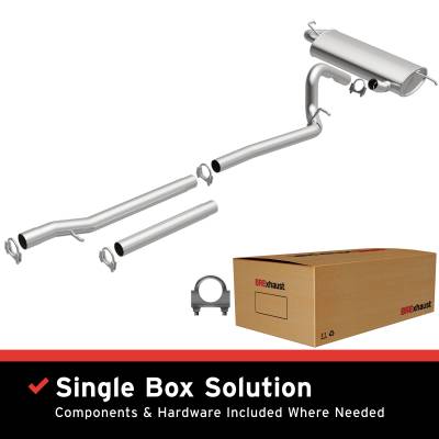 BRExhaust - BRExhaust 106-0045 Replacement Exhaust for 07-11 Jeep Wrangler 3.8L