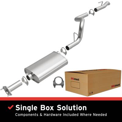 BRExhaust - BRExhaust 106-0003 Direct-Fit Replacement Exhaust for 96-01 Jeep Cherokee XJ