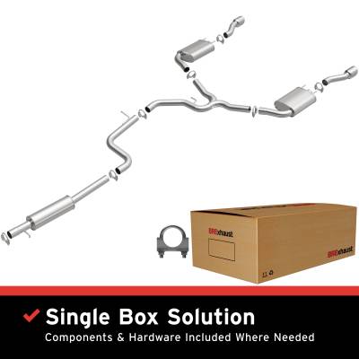 BRExhaust - BRExhaust 106-0326 Direct-Fit Exhaust System Replacement Kit