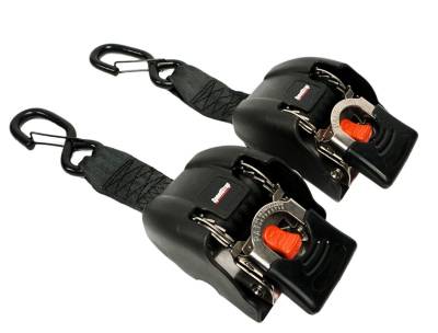 PRP - PRP 29401-Stainless 2"x43" Retractable Marine Transom Tie-Downs w/Hooks