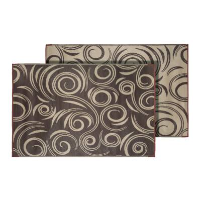 Faulkner - Faulkner 68859 Mat Wk&play Swirl Bn/bg 36x68 ?Polypropylene ?60"L x 36"W