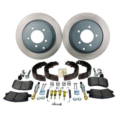 Crown Automotive Jeep Replacement - Crown 4743999K Rear Disc Brake Service Kit for 07-17 Jeep MK Compass Patriot