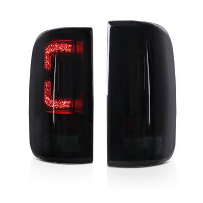 Winjet - Winjet CTRNG0758-BS-T6-SQ Black Smoke Red Glow-Bar LED Taillights for Ford F150