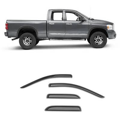 Black Horse Off Road - Black Horse 14-94101 Rain Guard/Deflectors 09-10 Dodge RAM 1500 Quad Cab