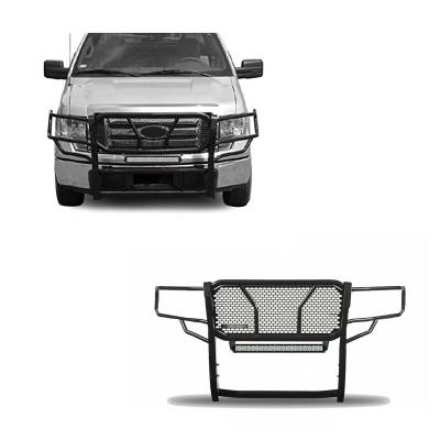 Black Horse Off Road - Black Horse RU-FOF109-B-KIT Rugged-HD Grille Guard w/20" LED for 09-14 Ford F150