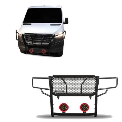 Black Horse Off Road - Black Horse RU-DOSP07-B-PLR Black HD Guard w/LED for Dodge Mercedes Sprinter