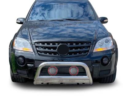 Black Horse Off Road - Black Horse BB141003-SP-PLFR SS Bull Bar w/5.3" LED's for 06-11 Mercedes-Benz