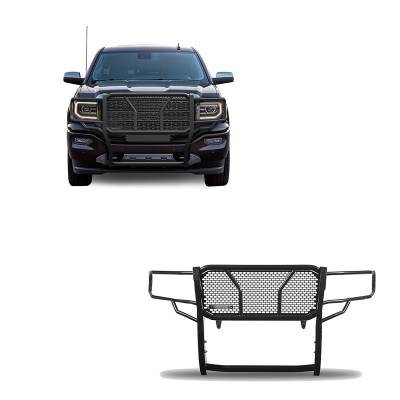 Black Horse Off Road - Black Horse RU-GMSI14-B Black Rugged-HD Grille Guard for GMC Sierra 1500 LD