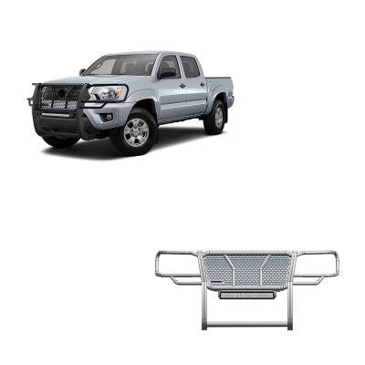 Black Horse Off Road - Black Horse RU-TOTA05-B-KIT HD Grille Guard w/20" LED for 05-15 Toyota Tacoma