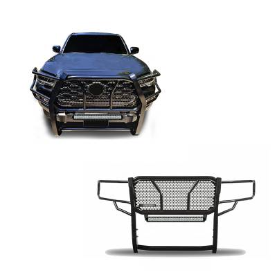 Black Horse Off Road - Black Horse RU-TOTA16-B-KIT Black HD Guard w/20" LED for 16-23 Toyota Tacoma