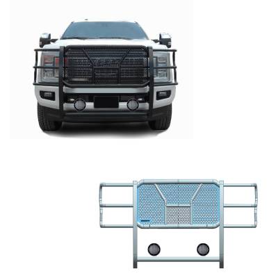 Black Horse Off Road - Black Horse RU-FOF217-B-PLFB HD Grille Guard w/5.3" LED F250/F350/F450/550 SD