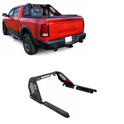Black Horse Off Road - Black Horse VIRB02B Black Roll Bar for Silverado/Sierra/Ram 1500/F150/Tundra