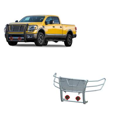 Black Horse Off Road - Black Horse RU-NIXD16-B-PLR Black HD Guard 7.0" LED for 17-24 Nissan Titan XD