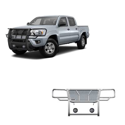 Black Horse Off Road - Black Horse RU-TOTA05-B-PLFB HD Grille Guard w/5.3" LED for 05-15 Toyota Tacoma