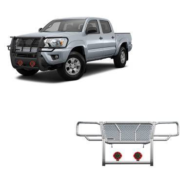 Black Horse Off Road - Black Horse RU-TOTA05-B-PLR Black HD Guard w/LED's for 05-15 Toyota Tacoma