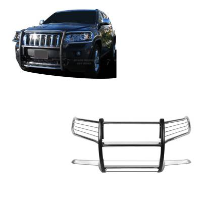 Black Horse Off Road - Black Horse 17A080202MSS Chrome Grille Guard for 11-21 Jeep Grand Cherokee WK2
