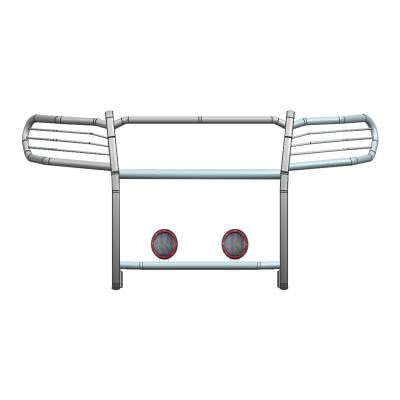 Black Horse Off Road - Black Horse 17JGL21MA-PLFR Black Grille Guard w/LED for Jeep Grand Cherokee L