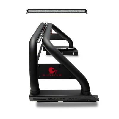 Black Horse Off Road - Black Horse RB006BK-KIT Classic Roll Bar w/40" LED SS for 05-24 Toyota Tacoma