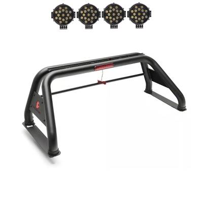 Black Horse Off Road - Black Horse RB015BK-PLB Classic Roll Bar w/7.0" Blk LED Ford F250/F350/F450 SD