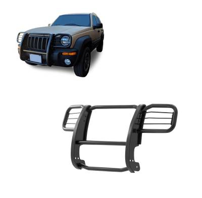 Black Horse Off Road - Black Horse 17EH26MA Black Grille Guard for 02-07 Jeep Liberty