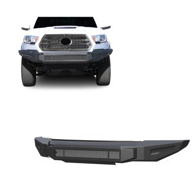 Black Horse Off Road - Black Horse AFB-TA21-BU Armour-II Bumper Only for 16-23 Toyota Tacoma