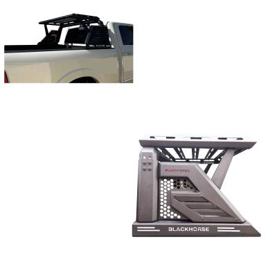 Black Horse Off Road - Black Horse AR2-03BA3 Armour-II Roll Bar w/Basket Black 05-24 Toyota Tacoma