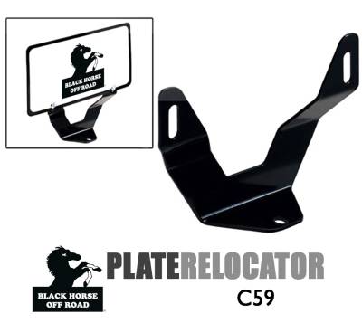Black Horse Off Road - Black Horse C59 Black Plate Relocator Universal Steel