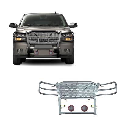 Black Horse Off Road - Black Horse RU-CHTA07-B-PLFR Rugged-HD Grille Guard Kit for GM 1500 SUV's