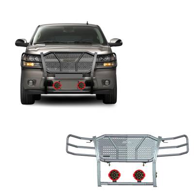 Black Horse Off Road - Black Horse RU-CHTA07-B-PLR Rugged-HD Grille Guard Kit for GM 1500 SUV