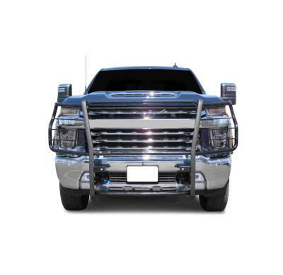 Black Horse Off Road - Black Horse 17GT30MA Black Grille Guard for Silverado 2500HD/3500