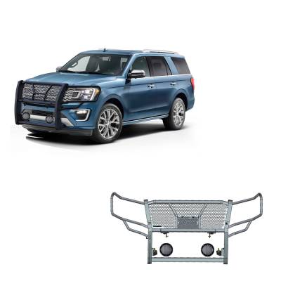 Black Horse Off Road - Black Horse RU-FOEX18-B-PLFB HD Grille Guard w/5.3" LEDs for 18-24 Expedition