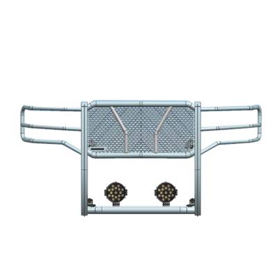 Black Horse Off Road - Black Horse RU-GMSI15-B-PLB HD Grille Guard w/7.0" LED's for Sierra 2500HD/3500