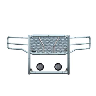 Black Horse Off Road - Black Horse RU-GMSI15-B-PLFB HD Grille Guard w/5.3" LED for Sierra 2500HD/3500