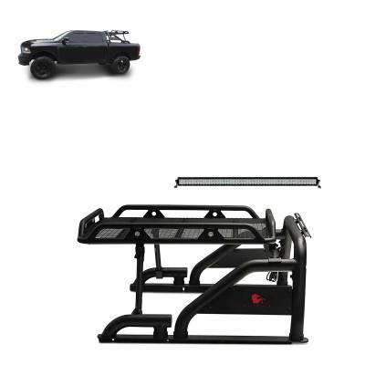 Black Horse Off Road - Black Horse WRB-001BK-KIT WARRIOR RollBar w/40" LED Ram/F150/Silverado/Sierra