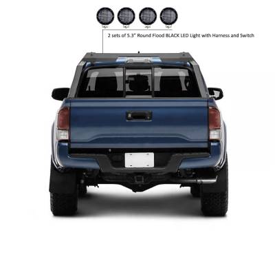 Black Horse Off Road - Black Horse RB-AR3B-PLFB Armour Roll Bar w/5.3" LED for Colorado/Canyon/Tacoma