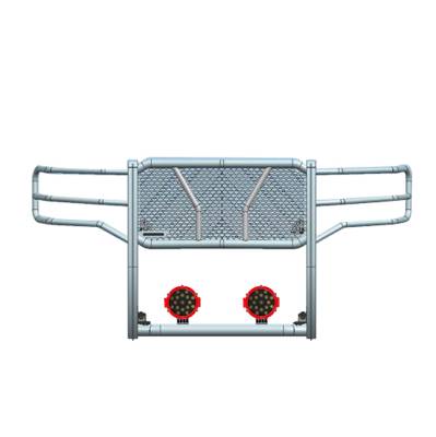 Black Horse Off Road - Black Horse RU-GMSI15-B-PLR Black HD Guard w/RED LED's for Sierra 2500HD/3500