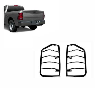Black Horse Off Road - Black Horse 7DGRMA Black Taillight Guards for 09-10 Dodge RAM 1500/2500/3500