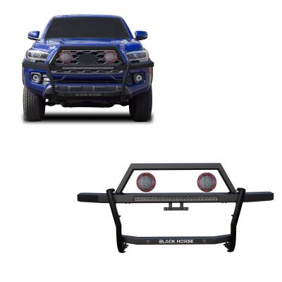 Black Horse Off Road - Black Horse RAGT20-K1PLFR Rambler Grille Guard w/5.3"&30" RED for 10-24 4Runner