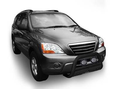 Black Horse Off Road - Black Horse CBB-KIB1601SP-PLFB Bull Bar Kit 5.3" LED's for 03-05 Kia Sorento