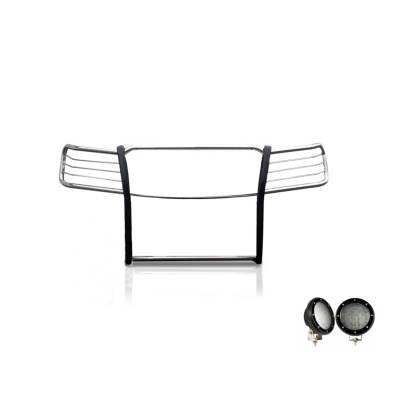 Black Horse Off Road - Black Horse 17A035700A2MSS-PLFB Black Grille Guard for 07-13 Silverado 1500