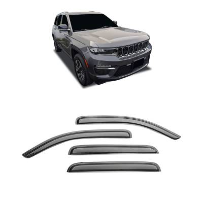 Black Horse Off Road - Black Horse 144334 Rain Guards for 22-25 Jeep Grand Cherokee 4Pc