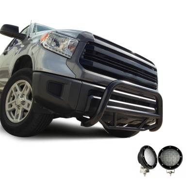 Black Horse Off Road - Black Horse MBB-TOD1009-PLFB Max Bull Bar Kit w/5.3" LED's for 07-21 Tundra