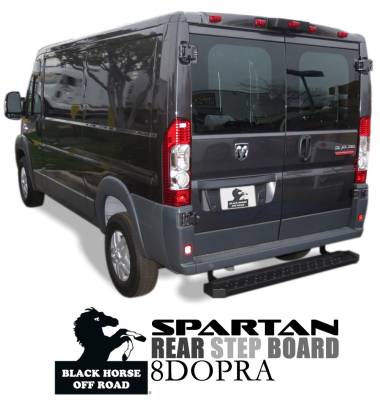 Black Horse Off Road - Black Horse 8DOPRA Spartan Black RR Step Board for 14-25 RAM Promaster/Sprinter